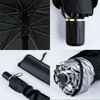 ShadeFlip handle, folded canopy and storage sleeve details