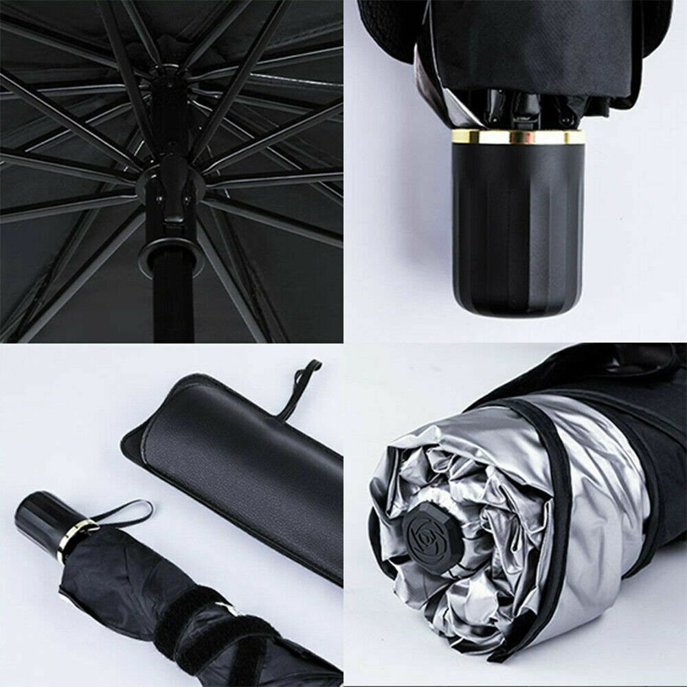 ShadeFlip handle, folded canopy and storage sleeve details